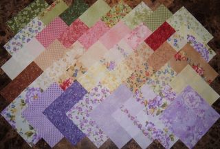 Benartex   PERENNIALS   5 Fabric Quilt Squares Charm Pack #837