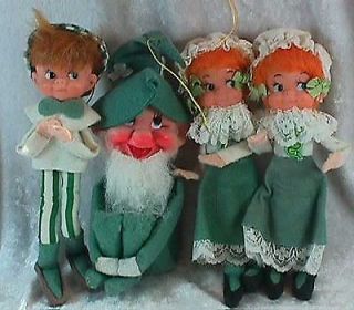 St Patricks Day Leprechaun Vintage Figures Dolls Decorations Lot Japan