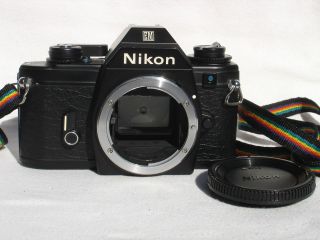 Nikon EM 35mm SLR Film Camera Body with strap