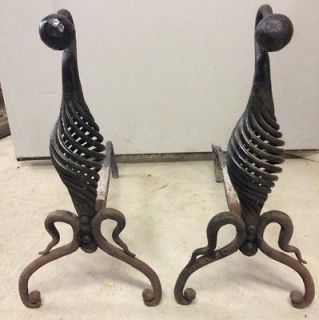 andirons in Fireplaces & Mantels