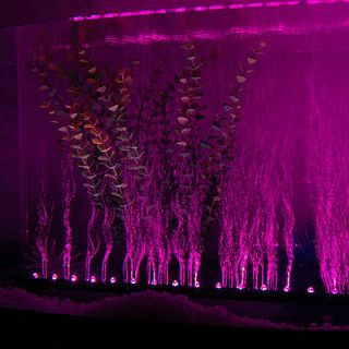 18.1in 460mm Purple LED Aquarium Fish Tank Airstone Up Bubble Light 