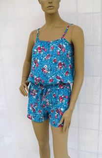 BL1037 FLORAL COTTON ROMPER JUMPSUIT SIZE XL