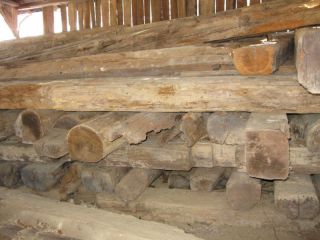 100 + Years Old Barn Beams House Logs Hand Hewn VA