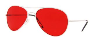   Sunglasses COSTUME Accessory Eyeglasses 6 COLORED Lenses SILVER Frame