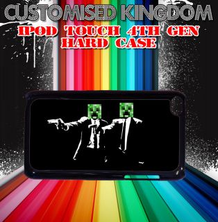 MINECRAFT CREEPER PULP FICTION IPOD TOUCH 4TH GEN HARD CASE COVER 