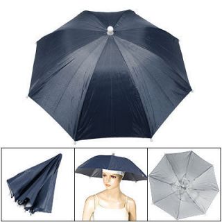 Fishing Hunting Beach Sun Rain Umbrella Hat Navy Blue