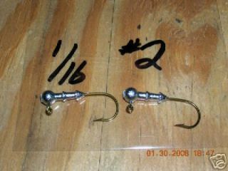 25 1/16 oz Double Collar Jigs on Mustad #2 Bronze hooks