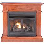   Trim & Mantle Full Sized Corner Fireplace Dual Fuel Gas Logs Complete