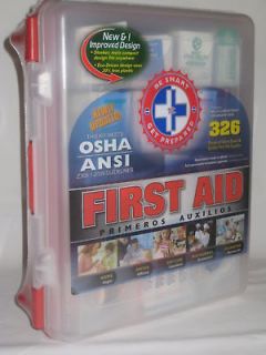 New OSHA & ANSI Emergency First Aid Kit 326 Piece