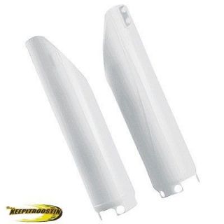   YZ125 YZ250 YZ 125 250 Fork Guards Covers Plastic White 1996 1997 1998