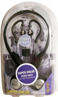 Pack Headphones W/ 2 way Splitter EB 4157 SUPER VALUE