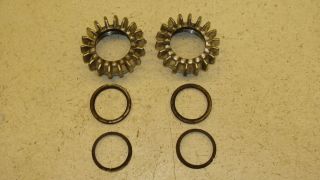   84 BMW R100 RS RT Airhead R90 S248 finned exhaust clamps nuts flanges