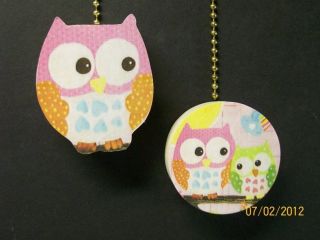 Animated Owls Bedding Target Ceiling Fan Pulls
