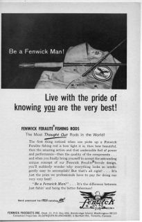 1970 Vintage Ad Fenwick Feralite Fishing Rods Bainbridge Island,WA