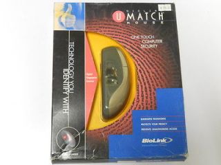   Umatch PSII PS2 Serial Mouse # UMSER BIOLINK U MATCH Security Mouse
