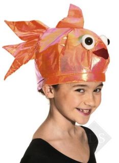 Cool Shiney Gold Fish Hat Fancy Dress Dance Costume