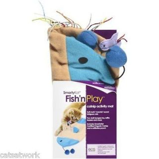 SmartyKat Fishn Play Catnip Activity Mat Cat Fish Toy * BRAND NEW 
