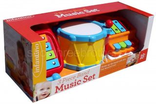New Baby Musical Toy Infant 3 Instrument Band Music Set Piano 