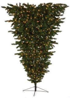 Inverted Upside Down Pre Lit Pine Christmas Tree