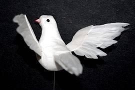 12 Pc 3D Artificial Decorative Craft Fake White Dove 3 1/2 Christmas 