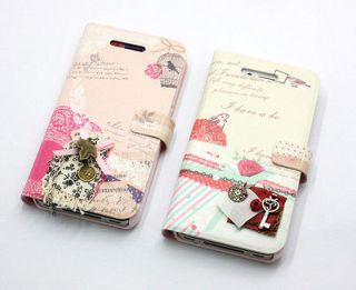   & Princess Diary Leather Wallet Book Flip Skin Case For iPhone 4G 4S
