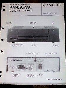 Kenwood Service/Repair Manual~KM 896/996 Amp Amplifier
