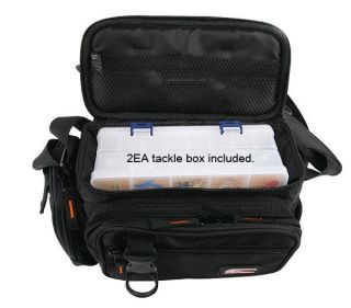 Fishing Assistance lure bag with 2EA tackle box black   Waist or 