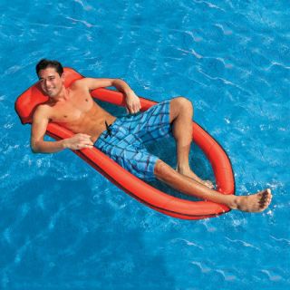   58833 Mesh Lounge Swimming Pool Floating Inflatable Float Chair RED