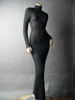   Knit Turtleneck Long Sleeve Classic Slim Fit Women Maxi fp Dress S