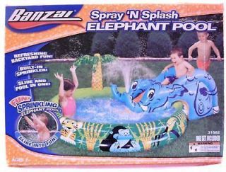 Banzai Spray N Splash ELEPHANT POOL Inflatable Water Sprinkler Slide 