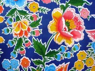   FLORAL MEXICAN FIESTA KITCHEN DINING OILCLOTH VINYL TABLECLOTH 48x48