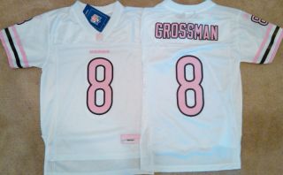 Pink Rex Grossman Chicago Bears Sewn Jersey Youth NEW