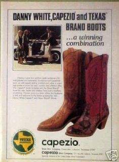 81Danny White Dallas Cowboys Football Capezio Boots AD