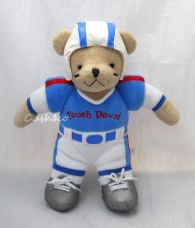   plush Football Player Bear 14 tall #01 Touch Down Vinyl boots helmet
