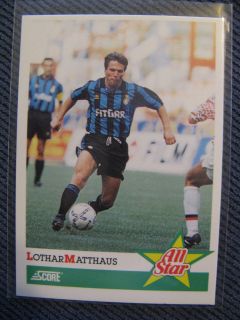 LOTHAR MATTHAUS SOCCE​R CARD GERMANY**FC BAYERN**INTER ALL STAR 1992