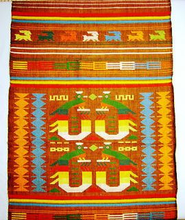 Beautiful Vintage 100% Cotton Table Runner Hand Woven by Indians in 