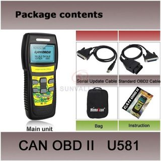 U581 OBD OBD2 CAN BUS Auto Scanner LIVE DATA Code Reader Diagnostic 