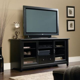 Black TV Stand Flat Screen 59 Inch Television Entertainment Center NEW 