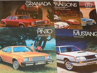 Newly listed 1980 Ford Brochure Lot Pinto Mustang Granada LTD and 