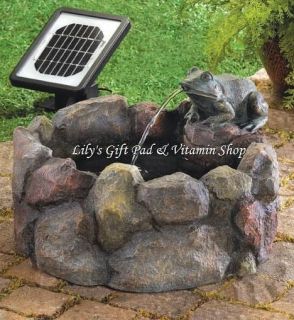   HALLOW Solar Powered WATER FOUNTAIN Outdoor Garden Accent (#12843