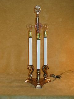 Vintage Rembrandt Bouillotte Desk Lamp Brass Vintage 3 Light ~ The 