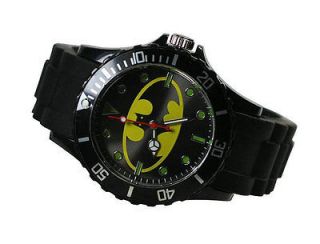   Hero Batman Logo Fashion Boy Man Metal Black Silicone Watch Wrist LX