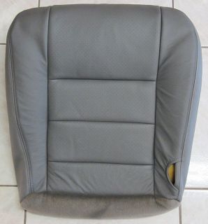   Ford F250 F350 Lariat PERFORATED Driver Bottom Leather Seat Cover Grey