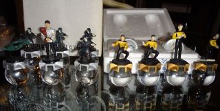 Franklin Mint Star Trek The Next Generation 12 Chess pieces 2 in Box 