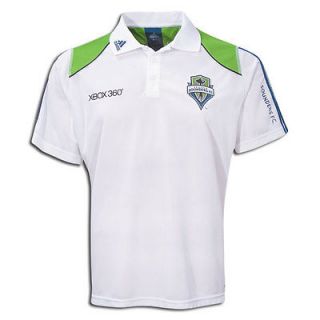 adidas MLS Seattle Sounders 2011 Soccer Travel Polo Brand New White 