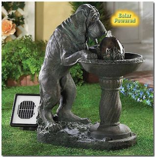   FOUNTAINS THIRSTY DOG Solar or Electric Outdoor Garden Fountain NEW