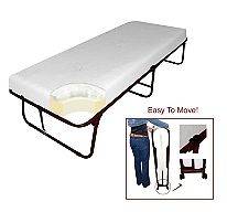 Rollaway Guest Bed   Folding Bed Frame w/ Mattress (Unfolds to 31 x 