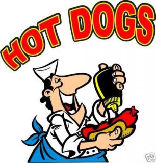 Concession Hot Dogs Cart Food Vendor Menu Decal 14