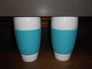 Bodum Porcelain Mug With Silicone Sleeve   Set of 2 17 ounces 