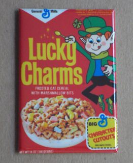 Lucky Charms FRIDGE MAGNET cereal box leprechaun irish breakfast 